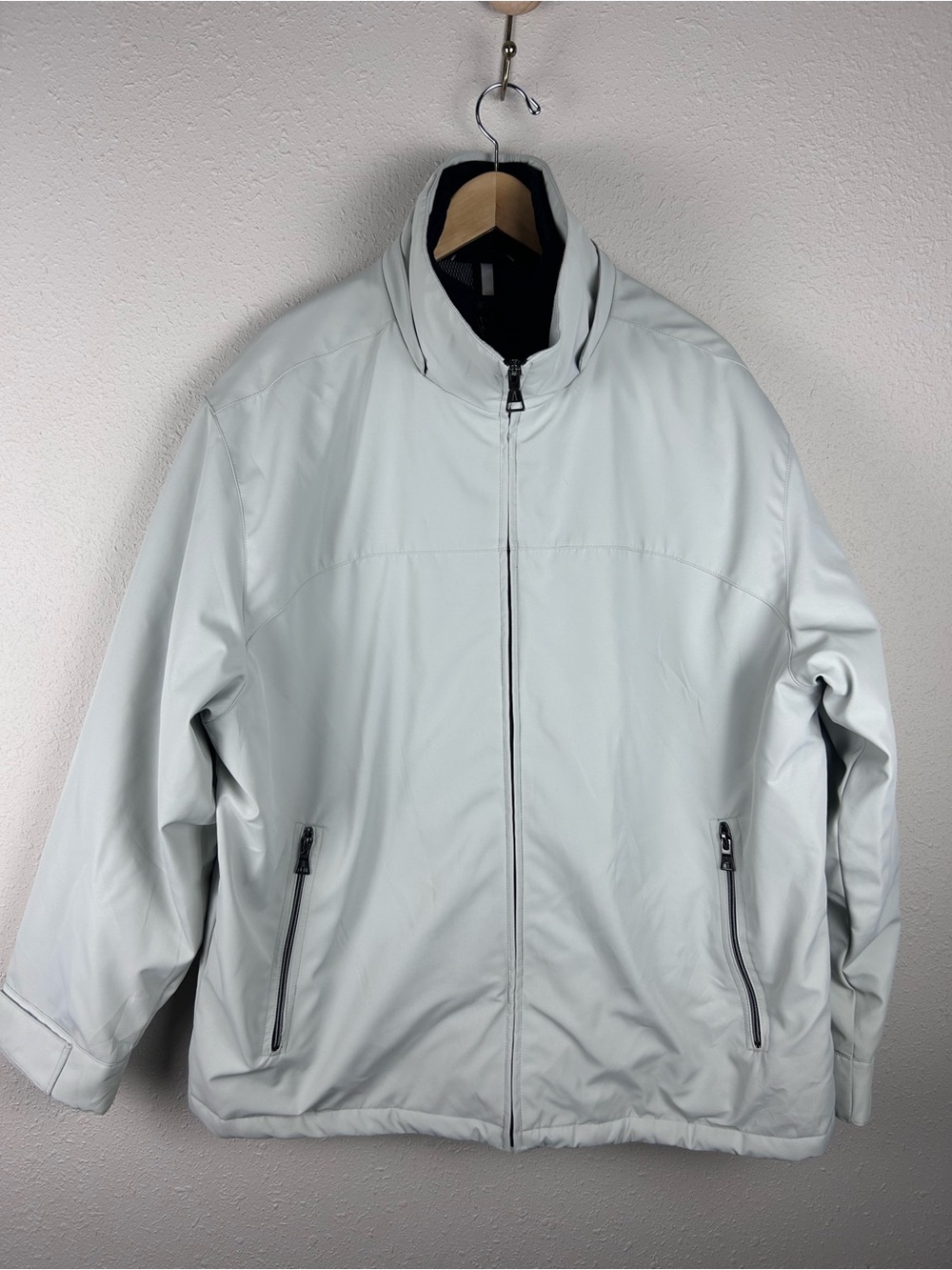 Weatherproof Women's Light Gray Full-Zip Double Layered Insulated Jacket, XL